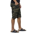 thumbnail image 3 of X RAY JEANS Men's Belted 12.5" Inseam Knee Length Cargo Shorts, Olive Camo, 48, 3 of 7