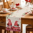 thumbnail image 5 of Red Gnomes Table Runner 72 Inches Long Farmhouse Dress Scarves, Valentine Roses Leaves Love Beige Rustic Dining Tablerunner for Coffee Table/Kitchen Island/Party Décor, 13" x 72", 5 of 8
