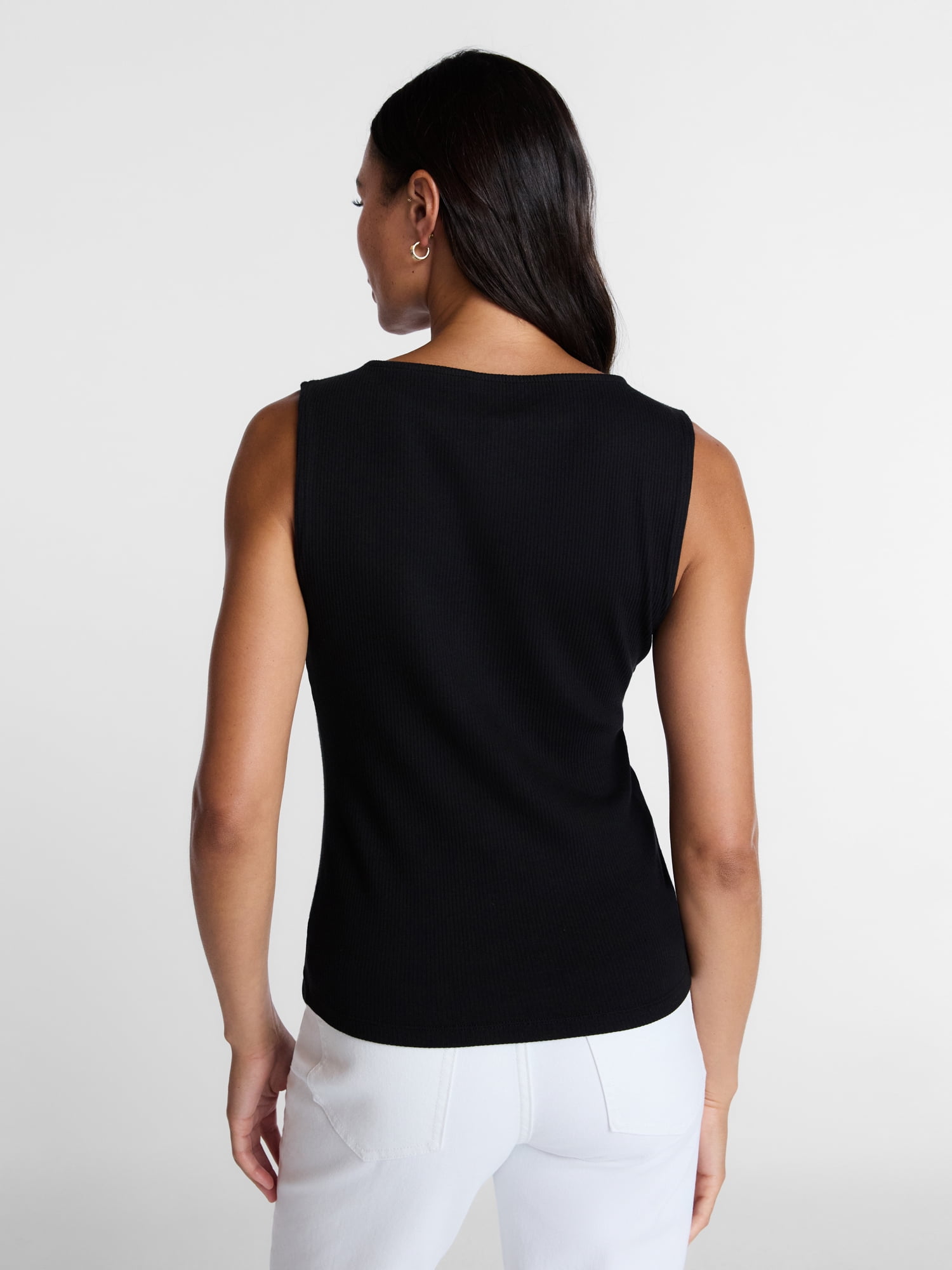 Time and Tru Women's Button Front Tank Top, Size XS-XXXL