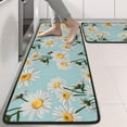 thumbnail image 2 of Kitchen Rugs Sets Of 2,Lightblue Daisy Flower Yellow Centers Pattern Anti Fatigue Kitchen Mat Rugs Non Slip Washable,Decorative Kitchen Floor Mats for Kitchen,Sink,Laundry,17"x47"+17"x47", 2 of 5