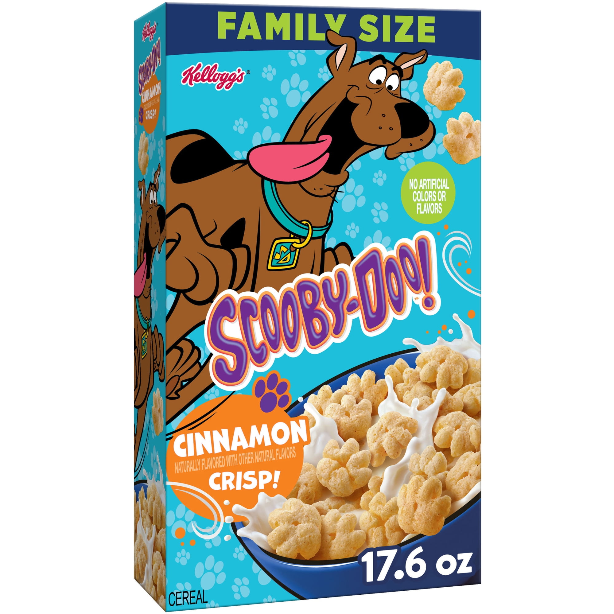 Kellogg's Cinnamon Crisp Breakfast Cereal, Kids Snacks, Family Size, 17.6 oz
