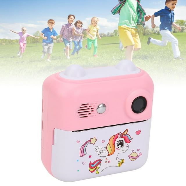Cámara Selfie Para Niños, Cámara De Impresión Instantánea Con Reproducción De Música MP3 24MP 1080P Recargable Para Entretenimiento