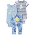 thumbnail image 2 of Carter's Baby Boy 3-Piece Bodysuit Pant Outfit Set (Wave Hello/Blue, 18 Months), 2 of 3