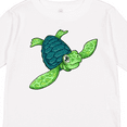 thumbnail image 4 of Inktastic Sea Turtle with Swirls Boys or Girls Long Sleeve Toddler T-Shirt, 4 of 5