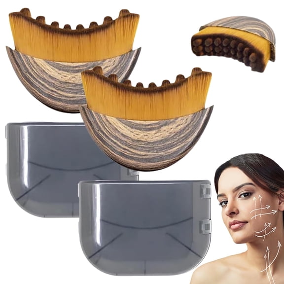 New Lymphatic Contour Face Brush, Dry Brushing Face Brush, Chin & Jawline Sculpting, Lymphatic Drainage Massager for Face, Ergonomically Designed to Fit The Skin Precisely and Relieve Fatigue