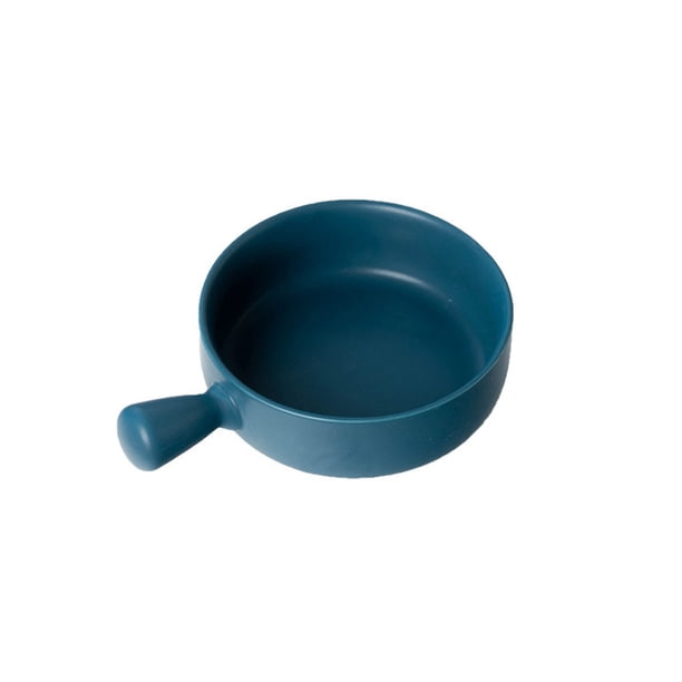 Bewildely Cuenco para ensalada con mango de Color sólido, repuesto reutilizable para cocina, almuerzo, fideos instantáneos, postre, sopa, Cocina y Comedor Azul