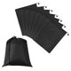thumbnail image 1 of Bolsa con Cordón Uxcell con Cierre, Bolsa de Almacenamiento Impermeable para Viajes de Gimnasio 14" x 16" & 8 Paquete & Negro, 1 of 7