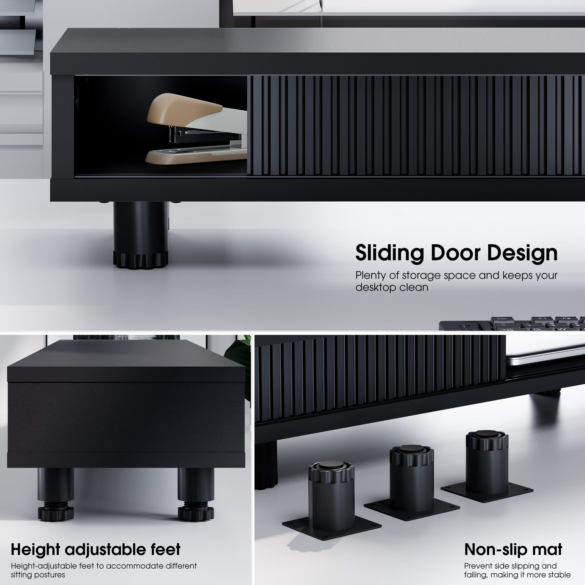 Fenge Dual Monitor Stand, 42.5inch Long Monitor Stands Riser for 2 Monitors