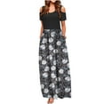 thumbnail image 1 of SMihono Robe Maxi Bohème d'Été pour Femmes Grande Taille Décontractée Col en V Sans Manches Bandage Rayé Imprimé Ample Robe Longue de Plage, 1 of 4