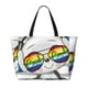 thumbnail image 2 of Fotbe Panda with Sun glasses Bolsa de Viaje para Playa - Resistente al Agua, Bolsa Tote de Gran Capacidad y Ligera con 7 Bolsillos para Mujeres y Hombres, 2 of 7