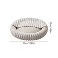 thumbnail image 2 of Round Plush Pet Bed for Dogs and Cats, Semi Enclosed Warm Sleeping Nest, Machine Washable Soft Cotton, 2 of 6