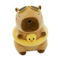 thumbnail image 2 of Juguetes de peluche suave de carpincho, decoración realista para sala de estar, carpincho, animal de peluche Marrón 30cm, 2 of 9