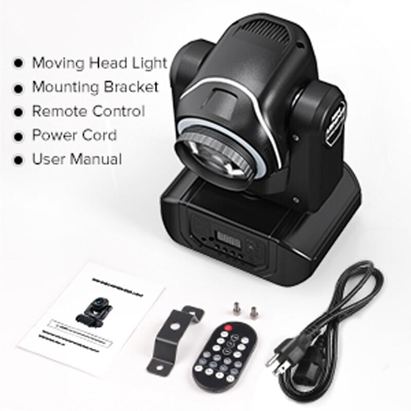 Luces LED para Cabeza Móvil de 150W, Luz de Punto para Escenario con Haz Gob RGBW 18prisma DJ Disco DMX Luces LED para Cabeza Móvil de 150W, Luz de Punto para Escenario con Haz Gob RGBW 18prisma DJ Disco DMX