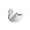 White, variant on Candle Holder,Glossy Ceramic Swan Scented Wax Cup,Heat Resistant Tabletop Ornament for Candlelight Dinner Holiday Indoor Layout(Pink)