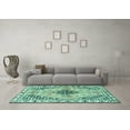 thumbnail image 3 of Ahgly Company Indoor Square Persian Turquoise Blue Traditional Area Rugs, 6' Square, 3 of 4
