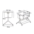 thumbnail image 5 of Multifunctional Baby Bedside Bassinet Sleeper Easy Folding Portable Crib with Solid Wood Legs, 5 of 5