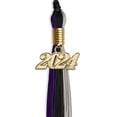 thumbnail image 4 of Endea Graduation Black/Purple/Grey Graduation Tassel with Gold Date Drop, 4 of 11