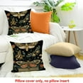 thumbnail image 4 of Creowell Moody Gothic Floral Butterfly Pillow Covers Butterfly Room Home Decor, Dark Cottagecore Flower Rustic Botanical Moth Decorative Throw Pillow Covers 18x18in, 4 of 5