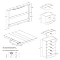 thumbnail image 5 of Bowery Hill Laminated Particleboard Pure Black 4 Piece Full Bedroom Set Requires Assembly, 5 of 6