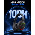 thumbnail image 3 of Wireless Gaming Headset - Surround Sound Gaming Headphones with Noise Canceling Mic - 100-Hour Battery All-Day Play, Over Ear Headphones for Switch, Xbox Series X/S, 3 of 7
