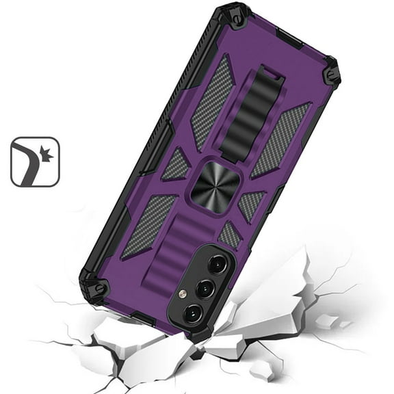 For Samsung Galaxy A14 5G Hybrid Stand Military Grade with Magnet Mount Friendly Kickstand Hard PC TPU Shockproof Cover ,Xpm Phone Case [ Purple ]