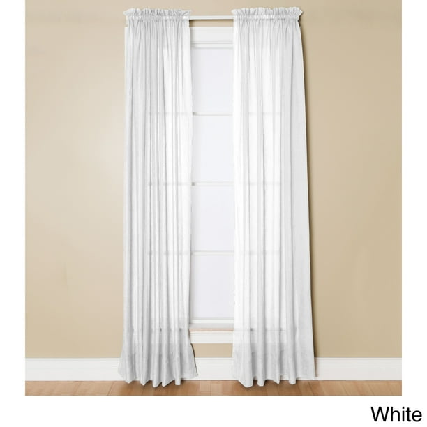 Miller Curtains Preston 63 Inch Rod Pocket Sheer Curtain Panel 63 Inch Rod Pocket Sheer Curtain Panel
