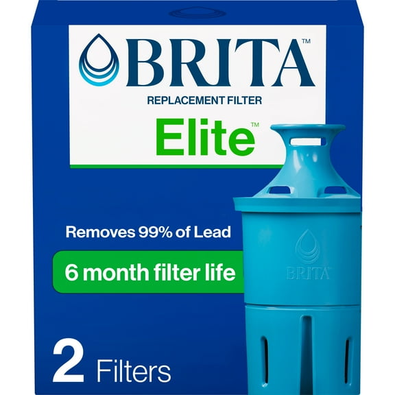 Brita Elite Replacement Water Filter for Pitchers and Dispensers, 2 Pack