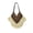 Beige brown, variant on Summer Straw Woven Tote Bag, Fashion Retro Color-blocked Splicing Shoulder Bag, Casual Versatile Hollowed-out Beach Vacation Bag