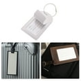 thumbnail image 5 of Unique Bargains 1 Pc Semicircle Vertical Style Luggage Tag for Office White PU, 5 of 5