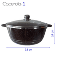 thumbnail image 3 of Batería De Cocina CHIC-FANTASY Aluminio Recubrimiento De Granito 10 Pz NEGRO, 3 of 6