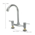 thumbnail image 2 of Mobutofu alloy kitchen faucet Dual Handle Sink Faucet Rotatable Spout 1 Set, 2 of 8