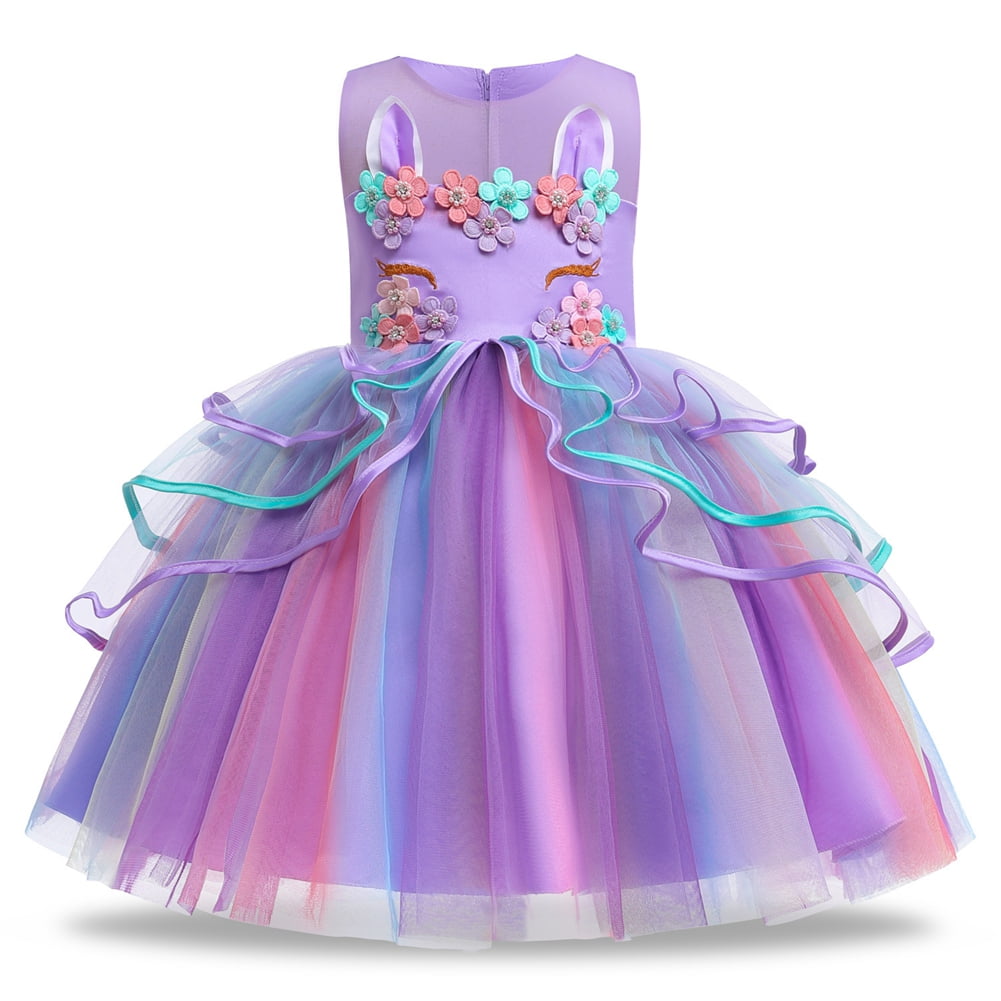 310Y Unicorn Costume For Girls Dress Up Clothes Kids Rainbow Unicorn