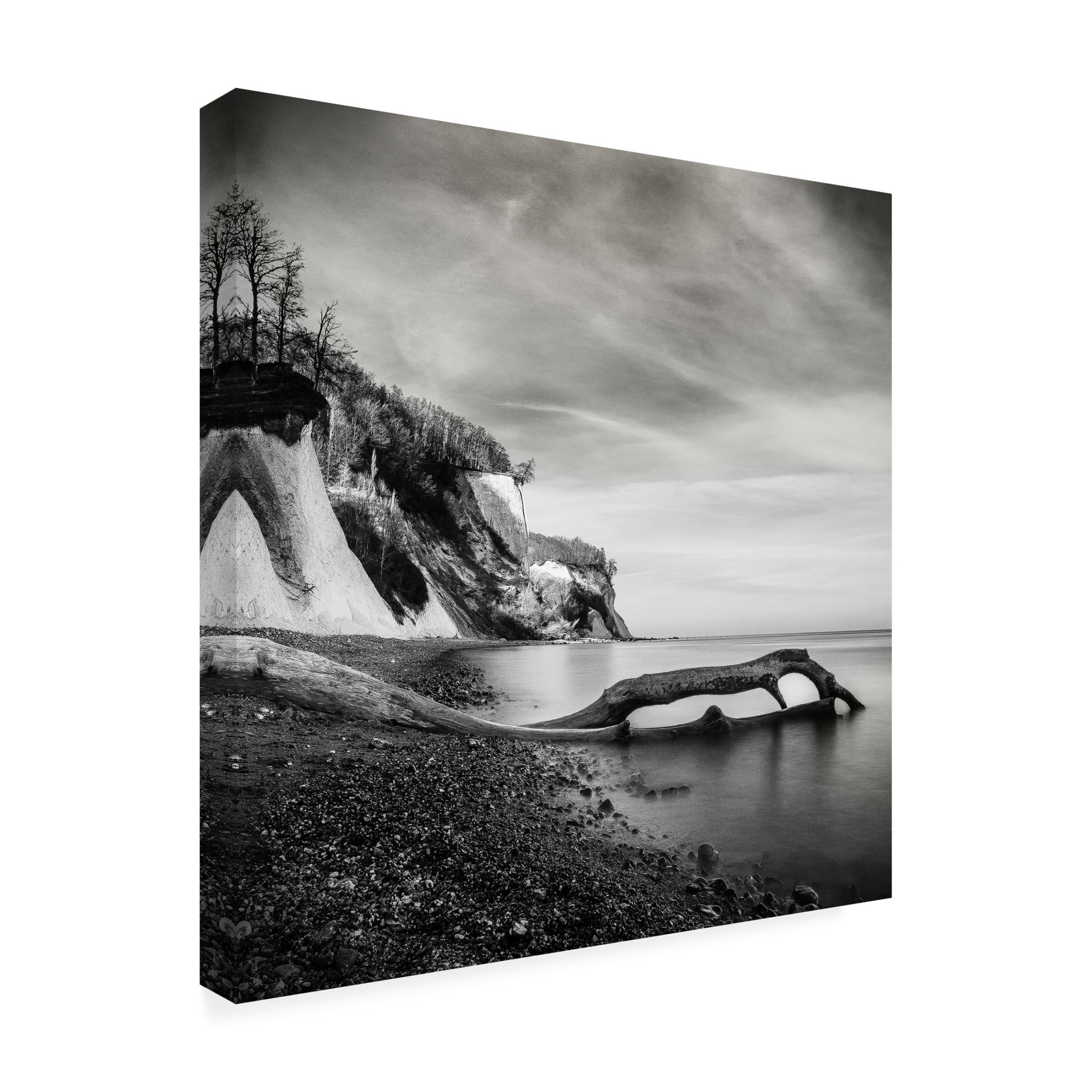 Canvas Wall Art - Mario Benz 'Chalk Cliffs On Ra&Frac14;Gen' Wall Art for Living Room, Bedroom, or Office Décor by Trademark Fine Art - 18 x 18 Inches