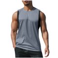 thumbnail image 2 of pstuiky Camisetas sin mangas para hombre, Chaleco holgado de cuello redondo para hombre, informal, para correr, hacer ejercicio y fitness Camisas para hombres m, 2 of 7
