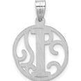 thumbnail image 3 of Sterling Silver Small Rhodium-Plated Fancy Script Letter I Initial Pendant (Width 16.99) (Length 25.65) - Jbsp, 3 of 5