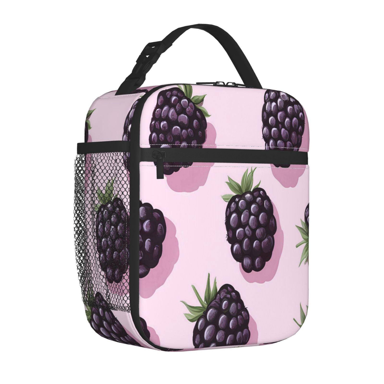 Lunch Bag For Women Men Insulated Portable Lunch Box Bento Box Office Picnic Travel Cooler Bag Blackberry