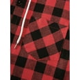 thumbnail image 5 of Bcresic Clearance,Men's Flannel Hoodie Shirts Casual Long Sleeve Plaid Jacket Classic Fit Button Down Fall Fashion Shirt with Pocket(Red,S), 5 of 8