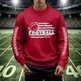thumbnail image 2 of Chandail en Molleton à Col Rond Imprimé Rugby Automne Hiver pour Hommes, Chaud et Confortable, Mode Sans Capuche, Chandail Décontracté, 2 of 4