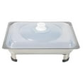 thumbnail image 1 of 1 Ensemble de Réchaud de Buffet Carré en Acier Inoxydable Contenant Alimentaire Plateau de Buffet Polyvalent, 1 of 6