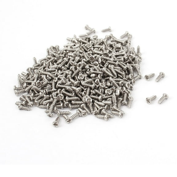 Uxcell 2m x 6mm Metal Self Tapping Magnetic Head Screws (1000-pack)