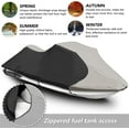 thumbnail image 4 of EPOTOOR  Gray/Black Trailerable Jet Ski Waterproof Marine Grade 600D Heavy Duty Polyester PWC Cover, 4 of 12