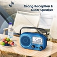 thumbnail image 4 of Portable AM FM Rechargeable Radio with Best Reception, Digital Time/Station Display,AC Power or Battery Power Radio with Bluetooth Speaker for Home/Kitchen/Outdoor Blue, 4 of 8