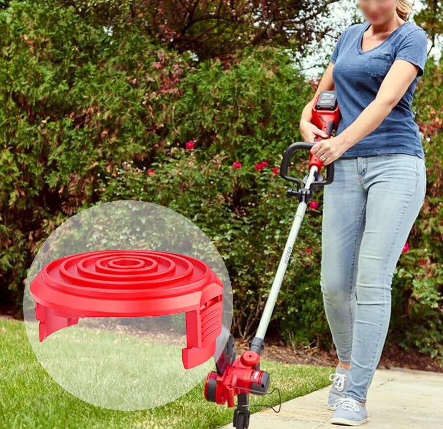 Weed Eater Spool Cap Cover Compatible with Hyper Tough HT19-401-003-03 HT18-401-002-01 HT10-401-002-01 HT18-401-004-01 HT21-401-002-04 String Trimmer, Red, 2 Pack