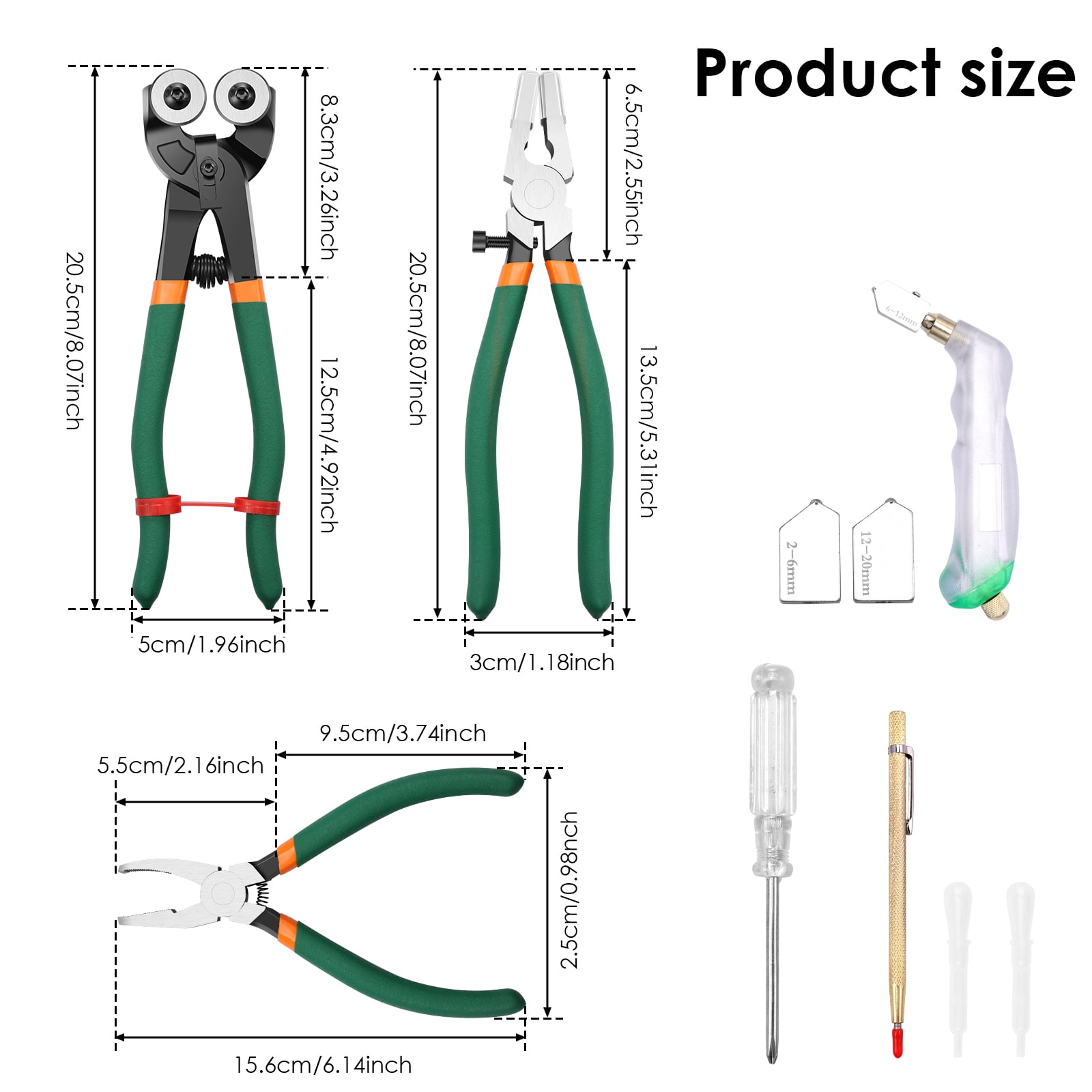 AEVXKHI Glass Cutting Tool, Iron Mosaic Cutter Tool, Control Glass Tile Nippers Curved Jaws Mosaic Tools, Smooth Cutting Tile Cutter Pliers