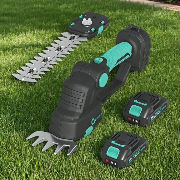 TEQIN 20V Hedge Trimmer Cordless With 2 Battery And Charger,2 In 1 Electric Hedge Trimmer, Shrub Trimmers With 2 Blades, Battery Powered Bush Trimmer Handheld Grass Cutter