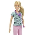 thumbnail image 4 of Barbie Nurse Fashion Doll Dressed in Medical Scrubs, White Shoes & Stethoscope Accessory, 4 of 8