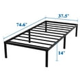 thumbnail image 5 of MAYEERTY 14" Black Metal Platform Twin Bed Frame Sturdy Space-Saving Living Room Guest Dorm, 5 of 7