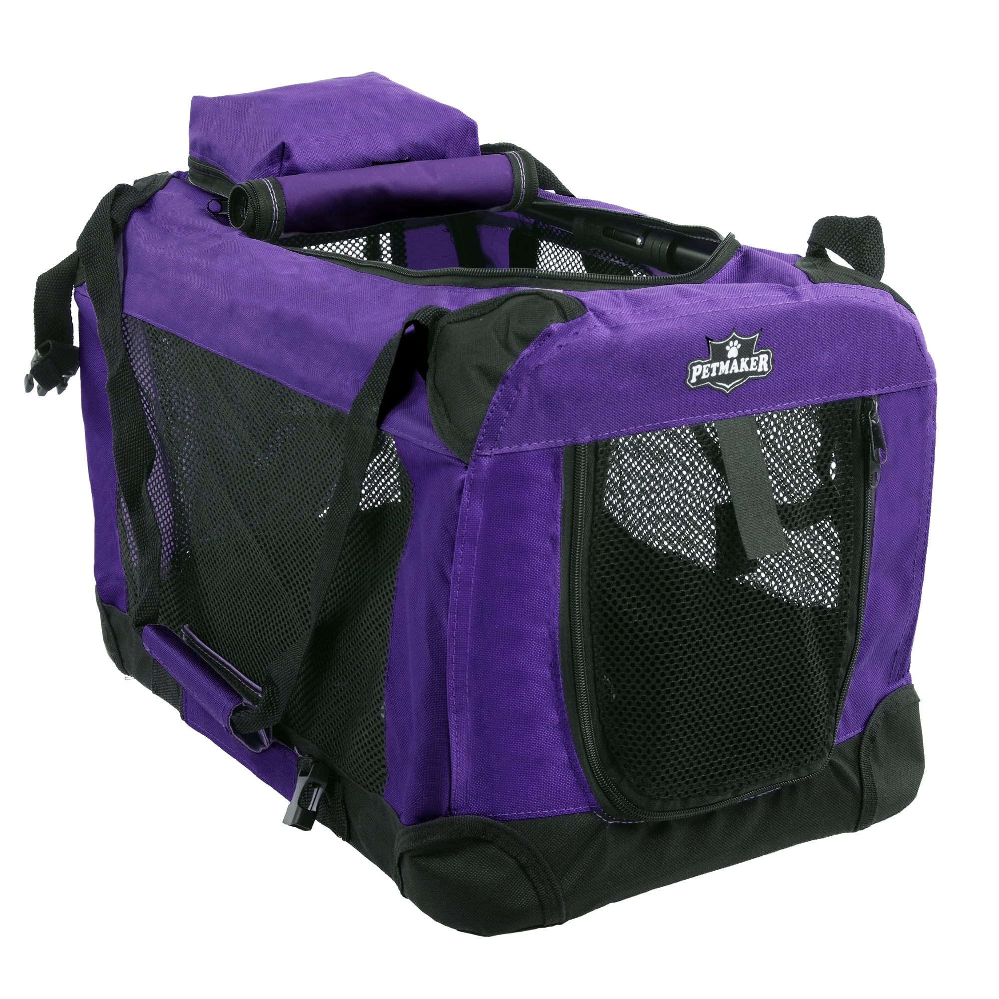 Petmaker Soft Sided Pet Crate, Purple, 20"L x 12"W x 12.5"H Walmart