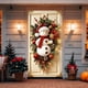 thumbnail image 1 of Cubierta de puerta de poliéster, decoración navideña, cubierta de puerta navideña de 35 x 71 pulgadas, tela navideña para colgar en la puerta, cortina con estampado de muñeco de nieve, decoración navi, 1 of 6