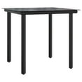 thumbnail image 5 of vidaXL 3 Piece Garden Dining Set Black Poly Rattan, 5 of 5
